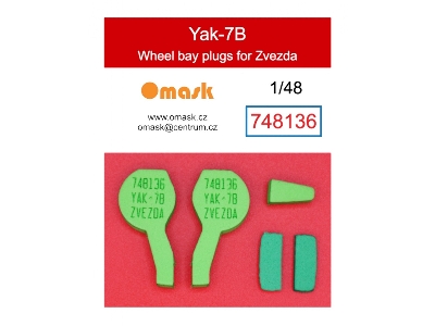Yakovlev Yak-7b - Wheel Bay Plugs (For Zvezda Kits) - zdjęcie 1