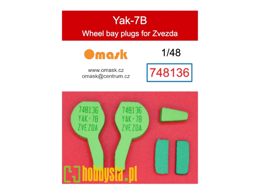 Yakovlev Yak-7b - Wheel Bay Plugs (For Zvezda Kits) - zdjęcie 1