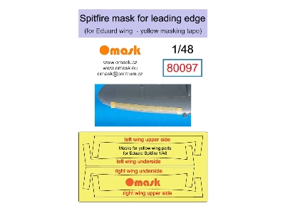 Supermarine Spitfire - Mask For Leading Edge (For Eduard Kits) - zdjęcie 1