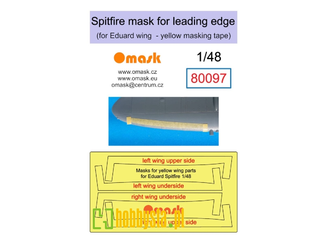 Supermarine Spitfire - Mask For Leading Edge (For Eduard Kits) - zdjęcie 1