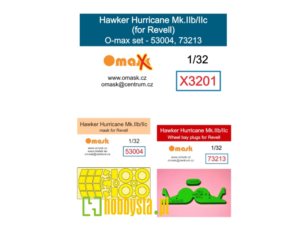Hawker Hurricane Mk.Iib / Mk.Iic - O-max Set (For Revell Kits) - zdjęcie 1