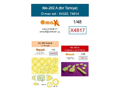 Messerschmitt Me-262 A - O-max Set (For Tamiya Kits) - zdjęcie 1