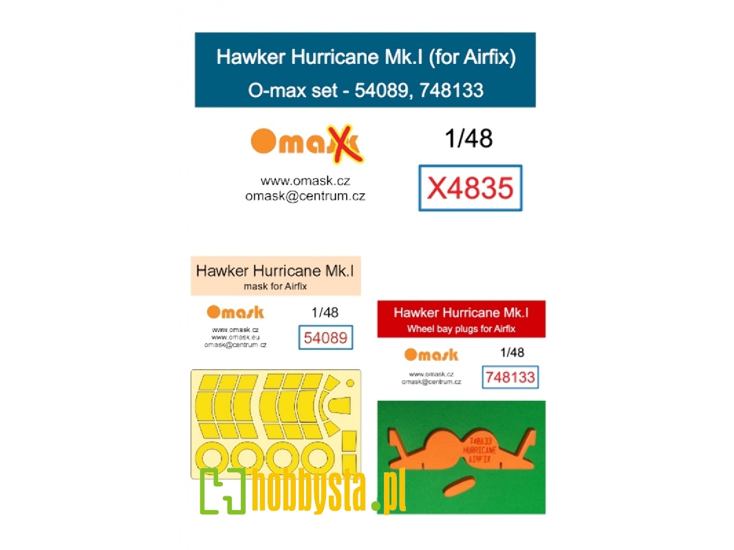 Hawker Hurricane Mk.I - O-max Set (For Airfix Kits) - zdjęcie 1