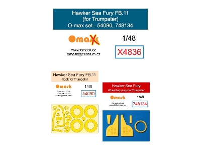 Hawker Sea Fury Fb.11 - O-max Set (For Trumpeter Kits) - zdjęcie 1