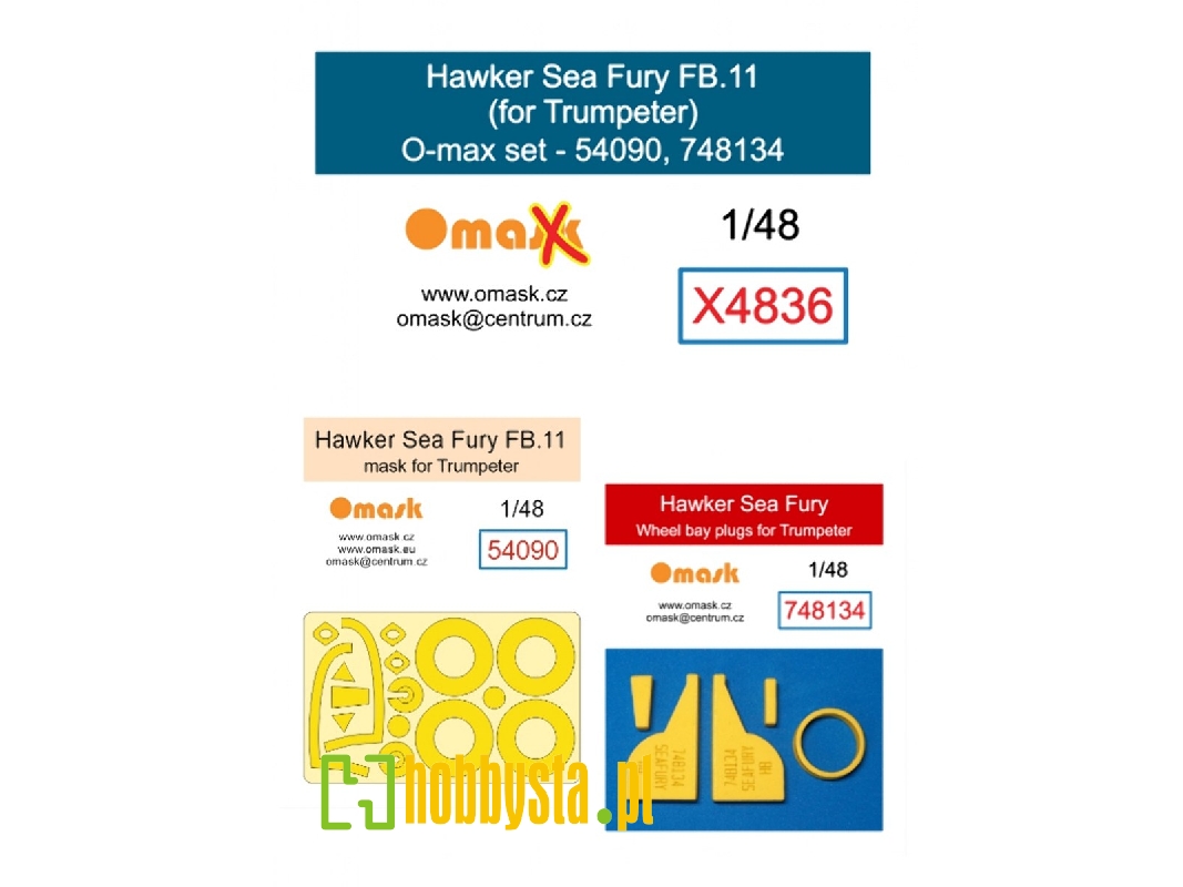 Hawker Sea Fury Fb.11 - O-max Set (For Trumpeter Kits) - zdjęcie 1