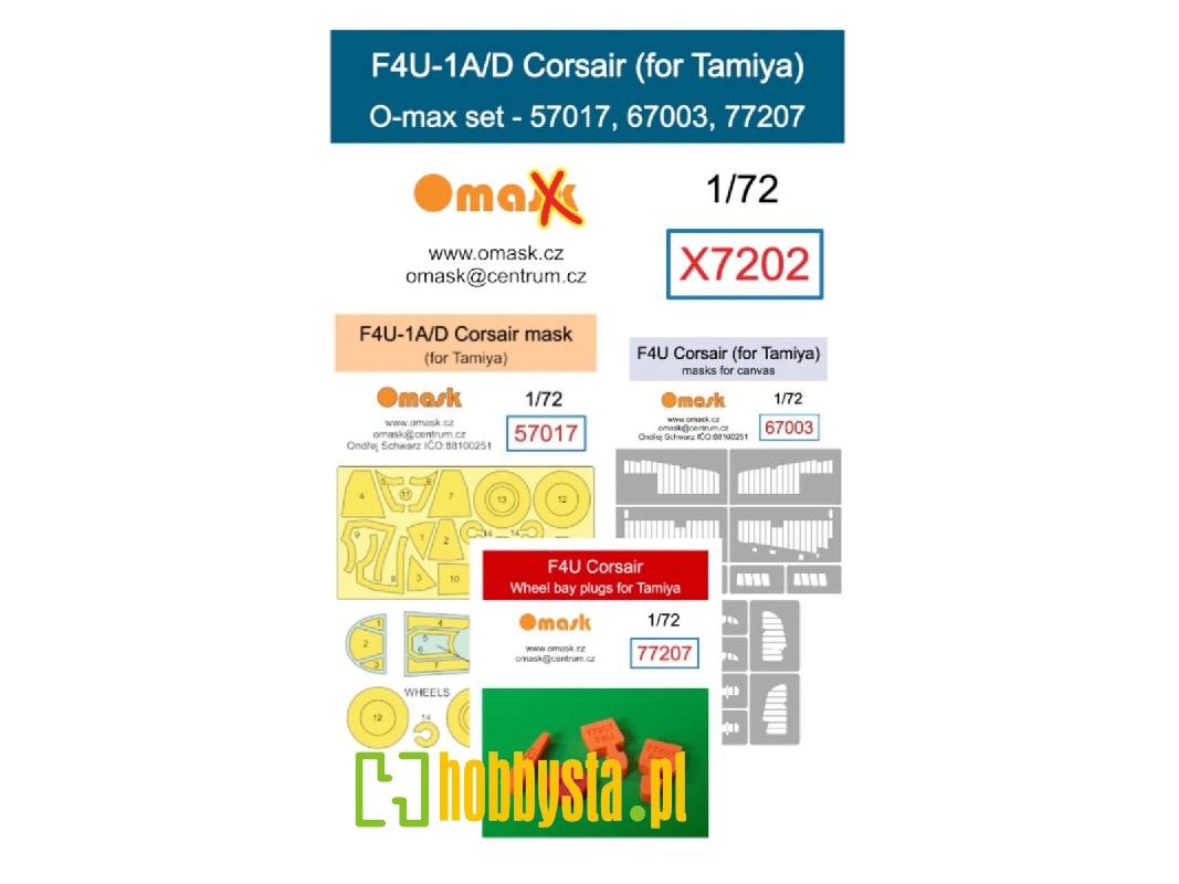 F4u-1a/D Corsair O-max Set (For Tamiya) - zdjęcie 1