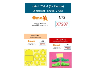 Yakovlev Jak-1 - O-max Set (For Zvezda Kits) - zdjęcie 1