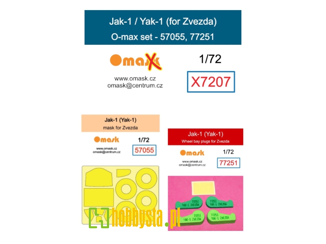 Yakovlev Jak-1 - O-max Set (For Zvezda Kits) - zdjęcie 1