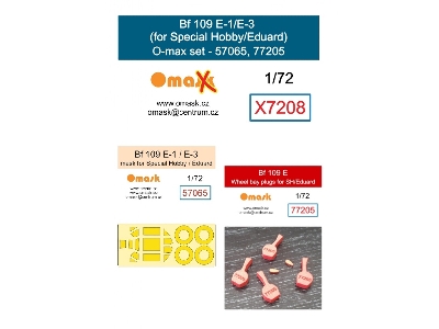 Messerschmitt Bf-109 E-1 / E-3 - O-max Set (For Special Hobby / Eduard Kits) - zdjęcie 1