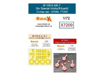 Messerschmitt Bf-109 E-4 / E-7 - O-max Set (For Special Hobby / Eduard Kits) - zdjęcie 1