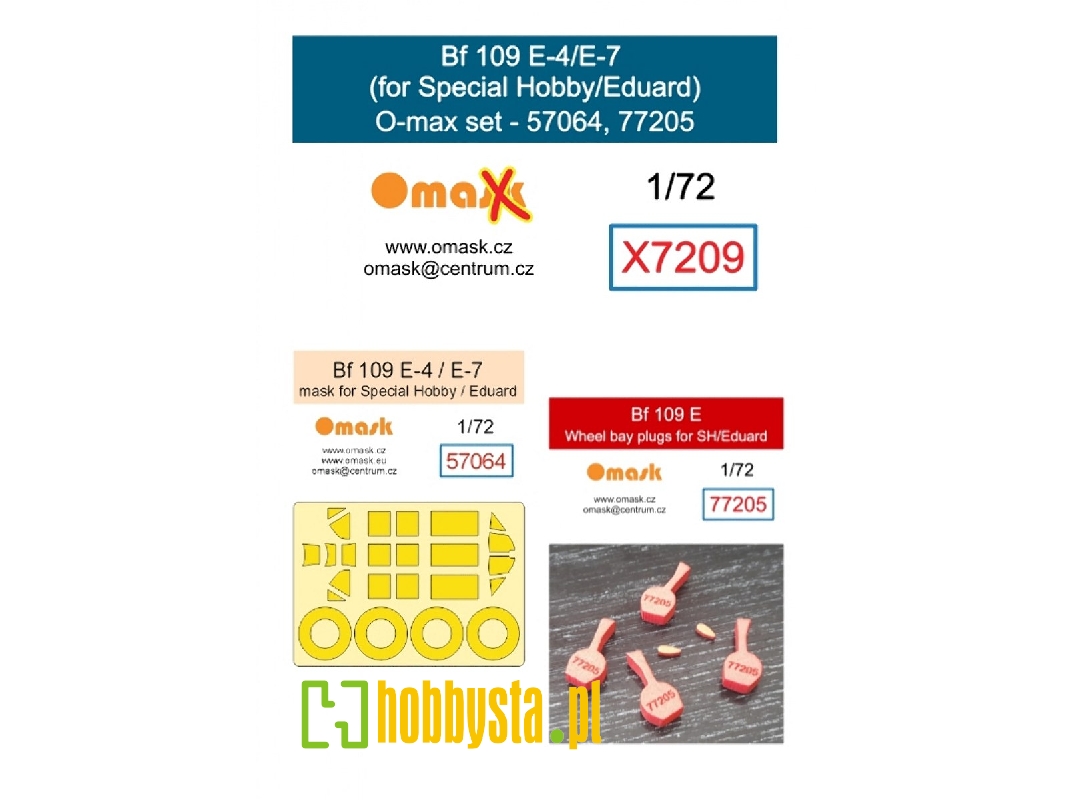 Messerschmitt Bf-109 E-4 / E-7 - O-max Set (For Special Hobby / Eduard Kits) - zdjęcie 1