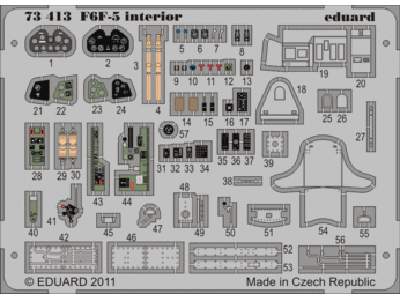  F6F-5 interior S. A. 1/72 - Eduard - blaszki - zdjęcie 1