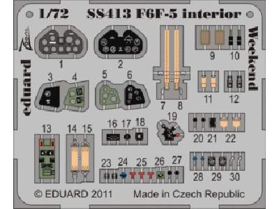  F6F-5 interior S. A.  Weekend 1/72 - Eduard - blaszki - zdjęcie 1