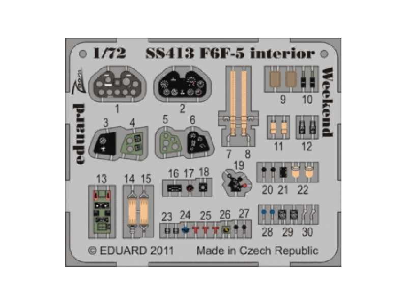 F6F-5 interior S. A. Weekend 1/72 - Eduard - blaszki - zdjęcie 1 F6F-5 interior S. A. Weekend 1/72 - Eduard - blaszki - zdjęcie 1