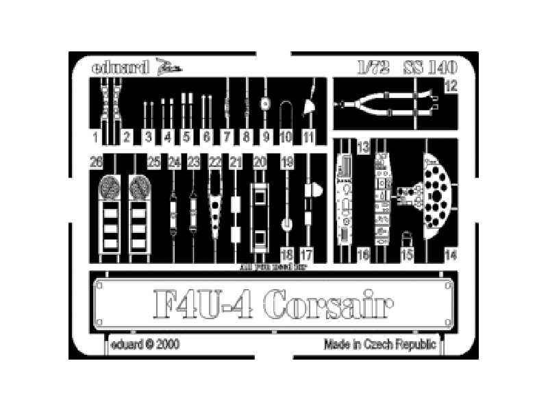 F4U-4 1/72 - Italeri - blaszki - zdjęcie 1 F4U-4 1/72 - Italeri - blaszki - zdjęcie 1