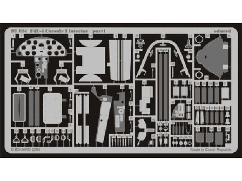 F4U-4 interior 1/32 - Trumpeter - blaszki - zdjęcie 1 F4U-4 interior 1/32 - Trumpeter - blaszki - zdjęcie 1
