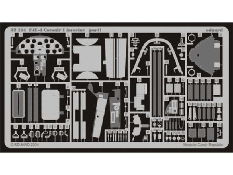  F4U-4 interior 1/32 - Trumpeter - blaszki - zdjęcie 1