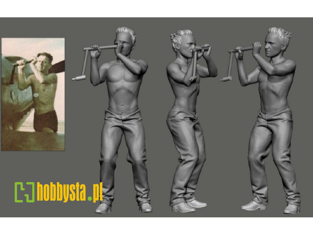 German Wwii Luftwaffe Ground Crew - Crank Bf-109 - zdjęcie 1