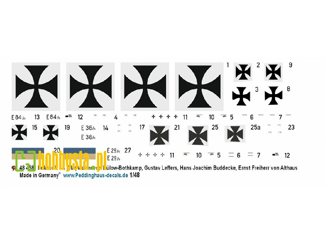 Fokker Ei & Eii - Walter Von Bülow-bothkamp, Gustav Leffers, Hans Joachim Buddecke, Ernst Freiherr Von Althaus - zdjęcie 1