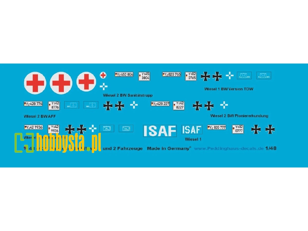 Bundeswehr Wiesel 1 And Wiesel 2 Decal Set - zdjęcie 1