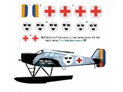 Junkers / Fokker F.13 - Sweden Air Force Red Cross Plane (1928-1943) - zdjęcie 1