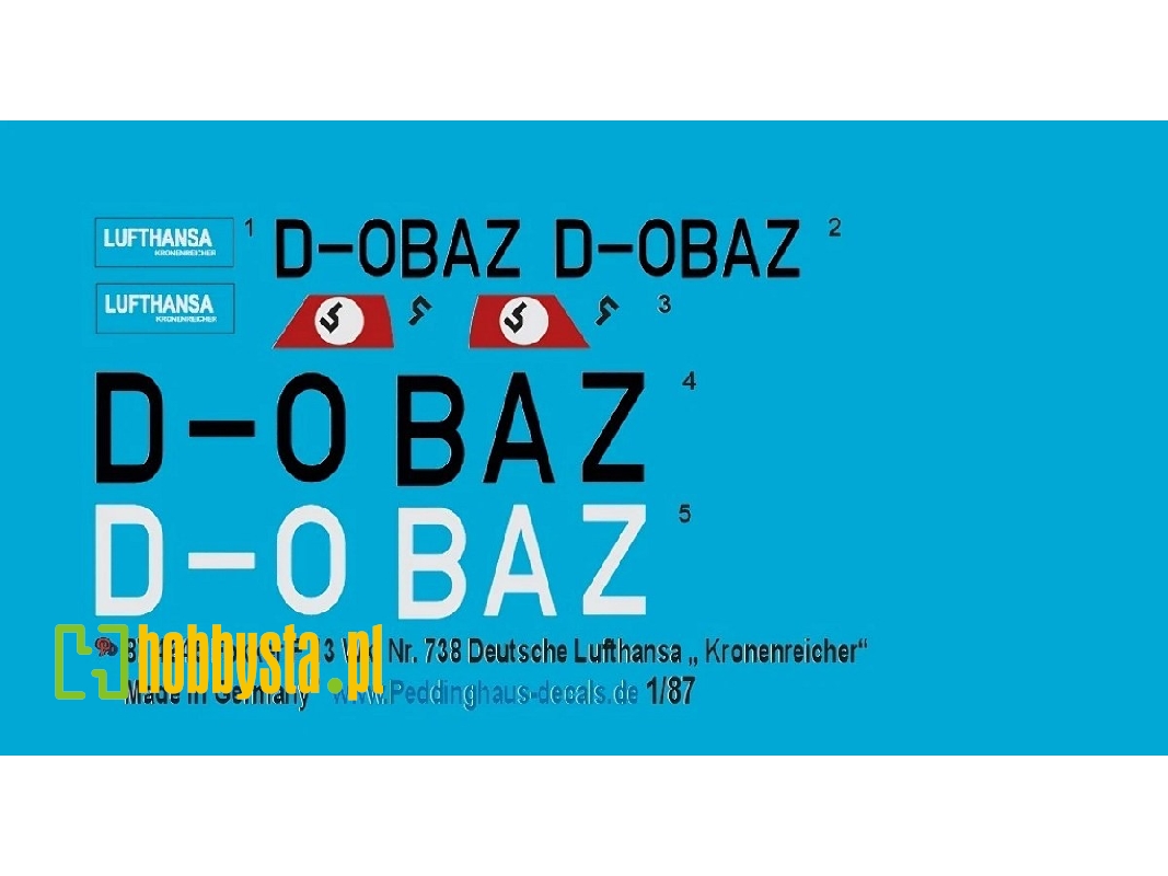 Junkers / Fokker F.13 - Wk. Nr. 738 German Lufthansa "kronenreicher" - zdjęcie 1