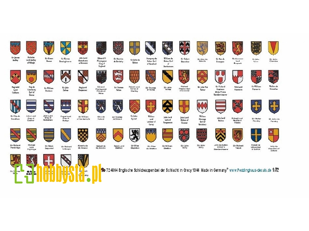 English Heraldic -  Crecy 1346 - zdjęcie 1