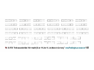 Labels For Drinking Water Tank Wehrmacht (5 / 10 Amd 18 L) - zdjęcie 1