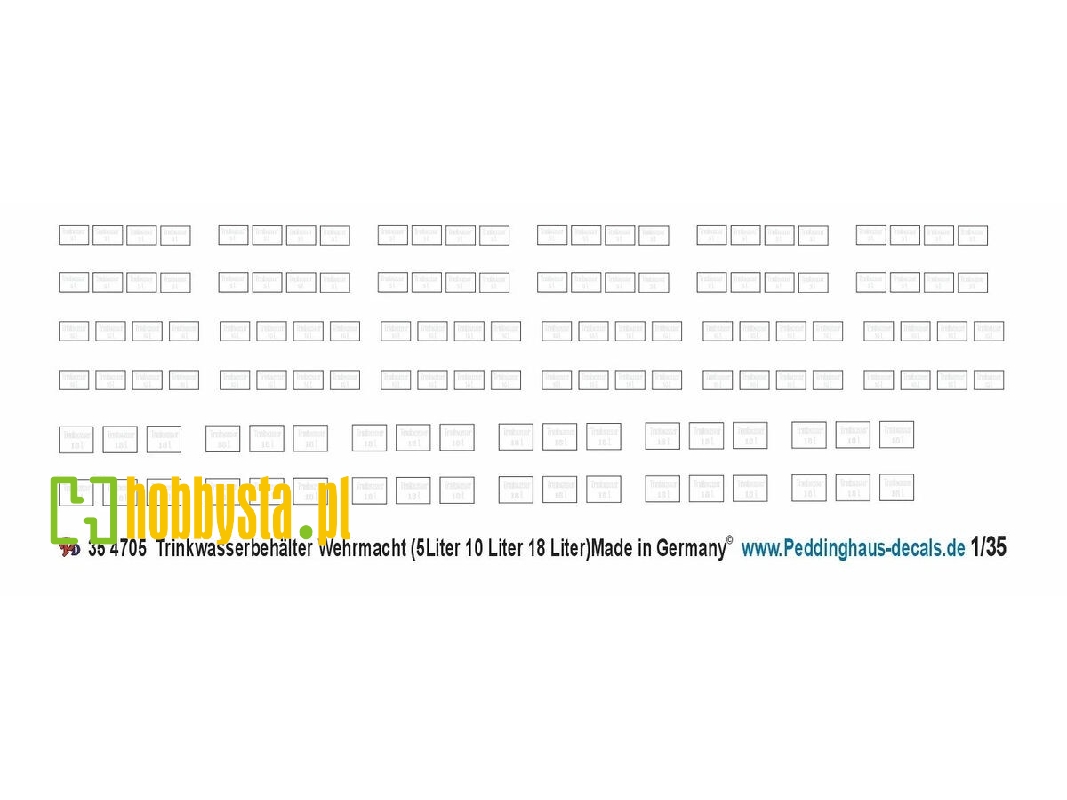 Labels For Drinking Water Tank Wehrmacht (5 / 10 Amd 18 L) - zdjęcie 1