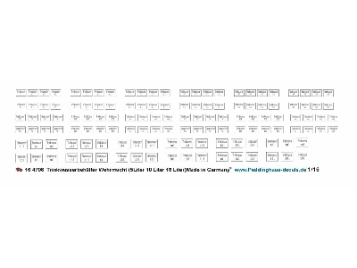 Labels For Drinking Water Tank Wehrmacht (5 / 10 Amd 18 L) - zdjęcie 1