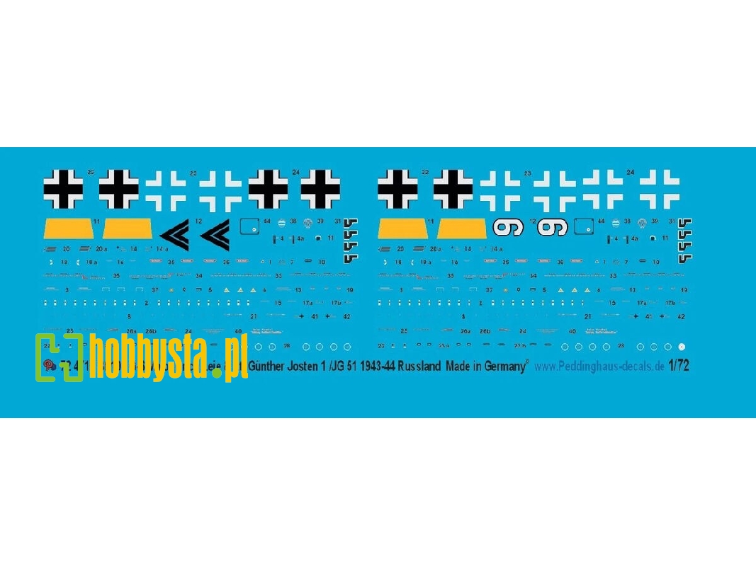 Messerschmitt Bf-109 G-6 - Major Erich Leie 1/Jg 51 & Lt GĂĽnther Josten 1./Jg 51 MĂ¶lders / Bobruisk 1944 - zdjÄ™cie 1