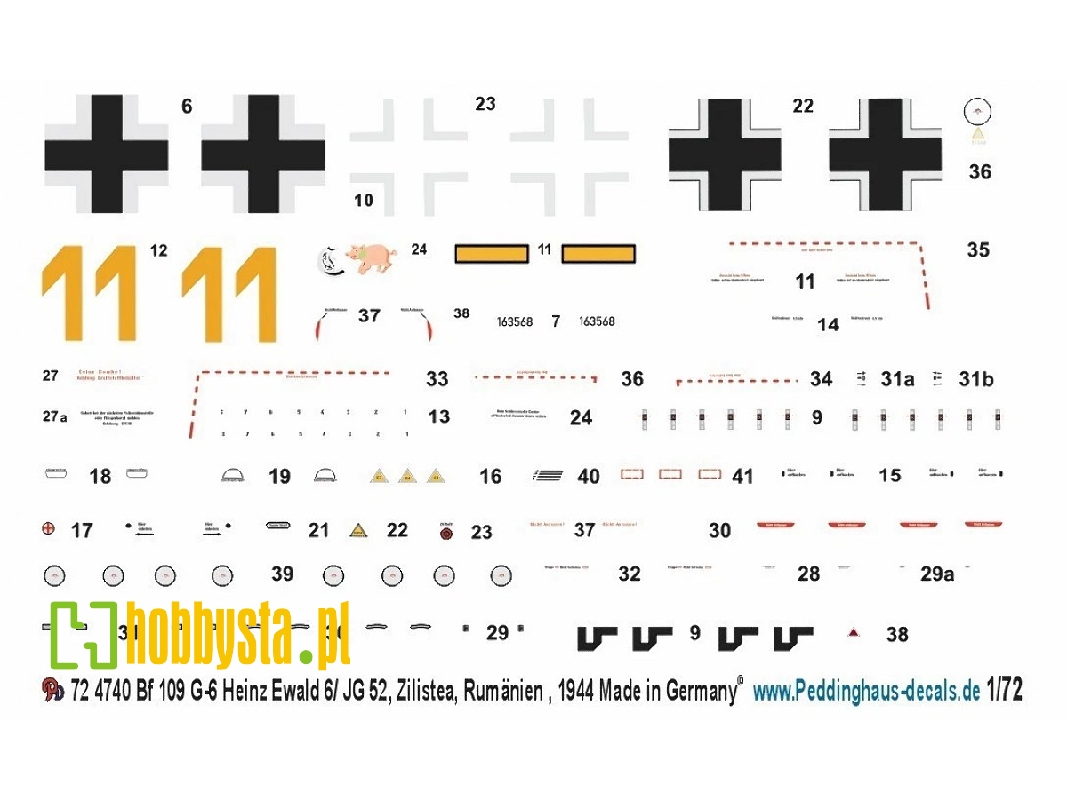 Messerschmitt Bf-109 G-6 - Heinz Ewald 6 / Jg 52, Zilistea/ Romanien, June 1944 - zdjęcie 1