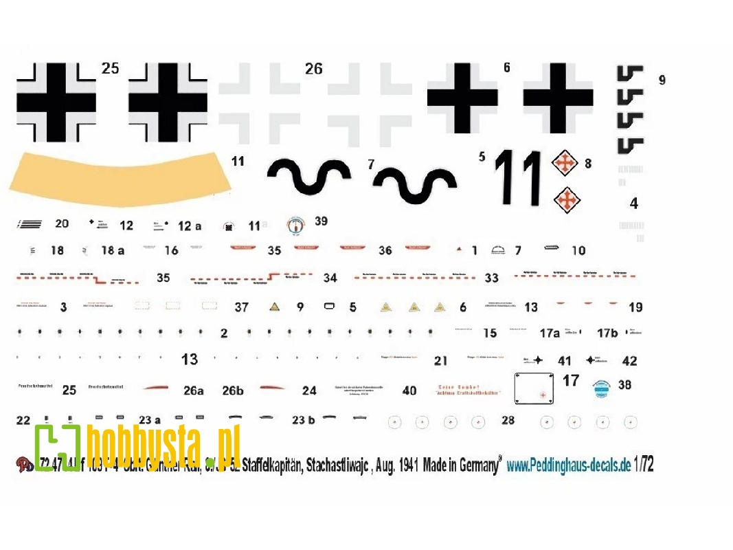 Messerschmitt Bf-109 F-4 - Oblt. Günther Rall, 8./Jg 52 Staffelkapitän, Stachastliwajc , Aug. 1941 - zdjęcie 1