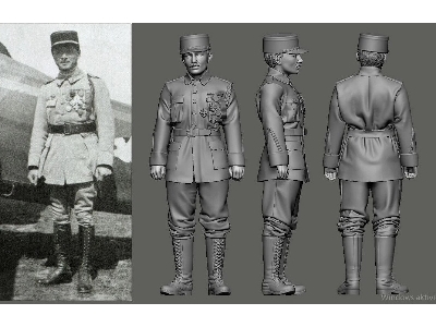 French Wwi Aces Les Cigognes - Rene Fonck - zdjęcie 1
