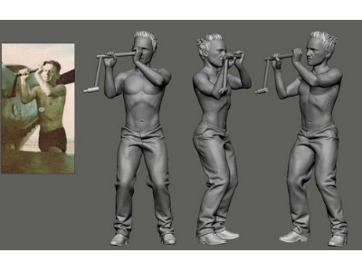 German Wwii Luftwaffe Ground Crew - Crank Bf-109 - zdjęcie 1