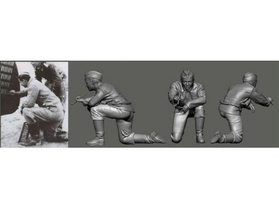 German Wwii Luftwaffe Ground Crew - Rudder Painter - zdjęcie 1