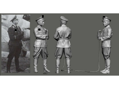 German Wwii Luftwaffe Ground Crew - Microphone Man - zdjęcie 1