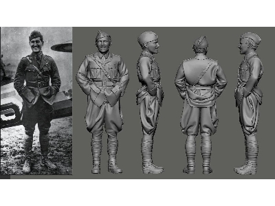 Us Wwi Aces Part 1 - 1st Pursuit Group - Douglas Campbell (1 Figure / 3d-printed) - zdjęcie 1