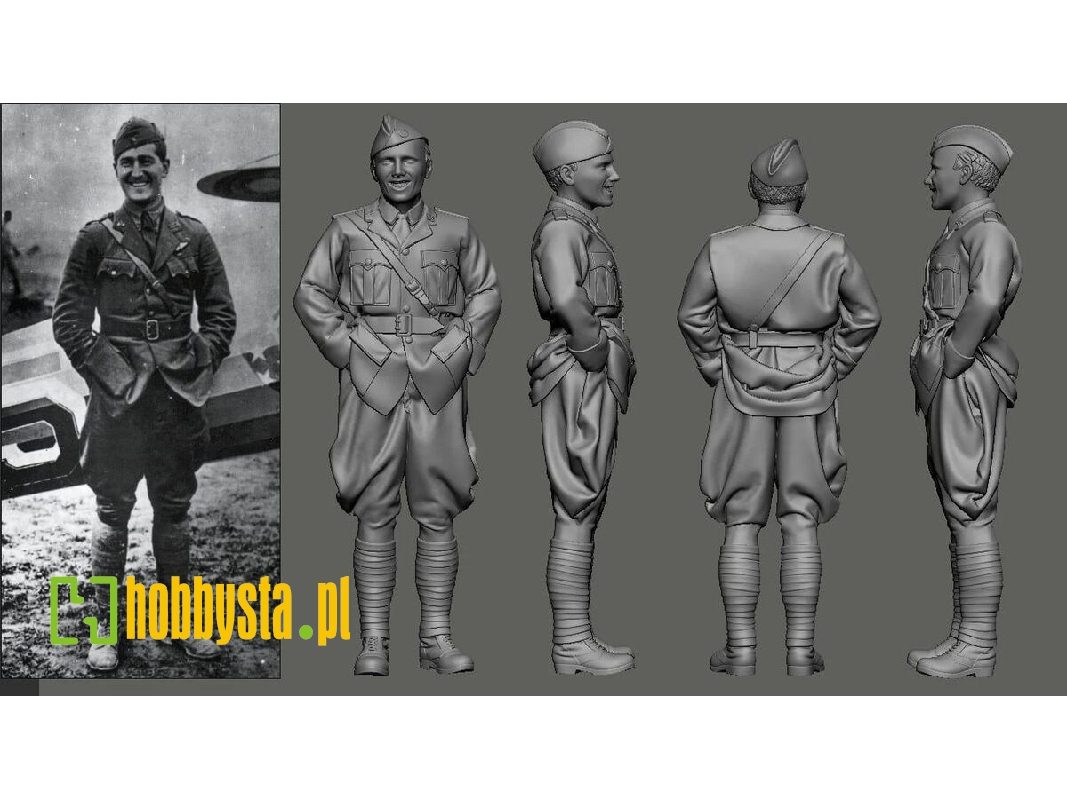 Us Wwi Aces Part 1 - 1st Pursuit Group - Douglas Campbell (1 Figure / 3d-printed) - zdjęcie 1