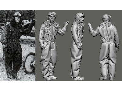 Us Wwi Aces Part 1 - 1st Pursuit Group - Edward Rickenbacker (1 Figure / 3d-printed) - zdjęcie 1