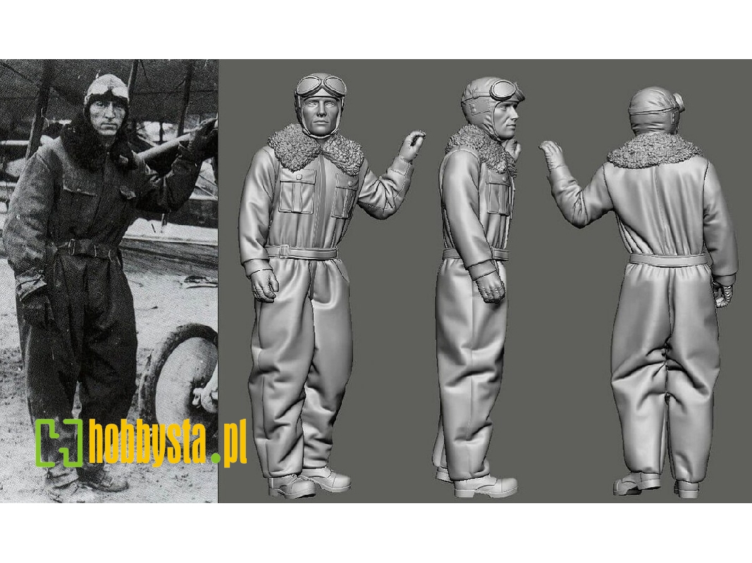 Us Wwi Aces Part 1 - 1st Pursuit Group - Edward Rickenbacker (1 Figure / 3d-printed) - zdjęcie 1