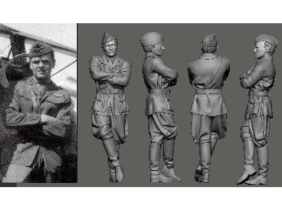 Us Wwi Aces Part 1 - 1st Pursuit Group - Wilbert White (1 Figure / 3d-printed) - zdjęcie 1