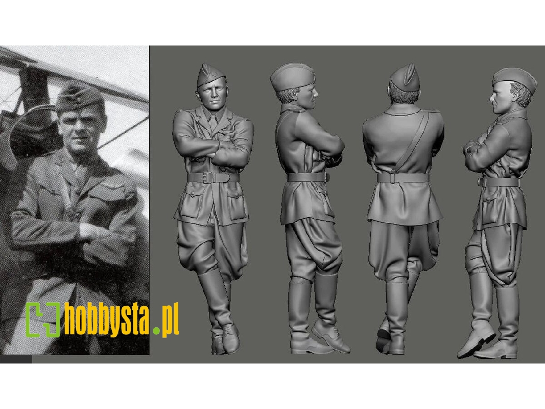Us Wwi Aces Part 1 - 1st Pursuit Group - Wilbert White (1 Figure / 3d-printed) - zdjęcie 1