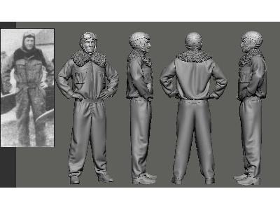 Wwi - N 124 Lafayette Escadrille - Bert Hall (1 Figure / 3d-printed) - zdjęcie 1