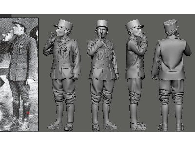 Wwi - N 124 Lafayette Escadrille - Didier Masson (1 Figure / 3d-printed) - zdjęcie 1