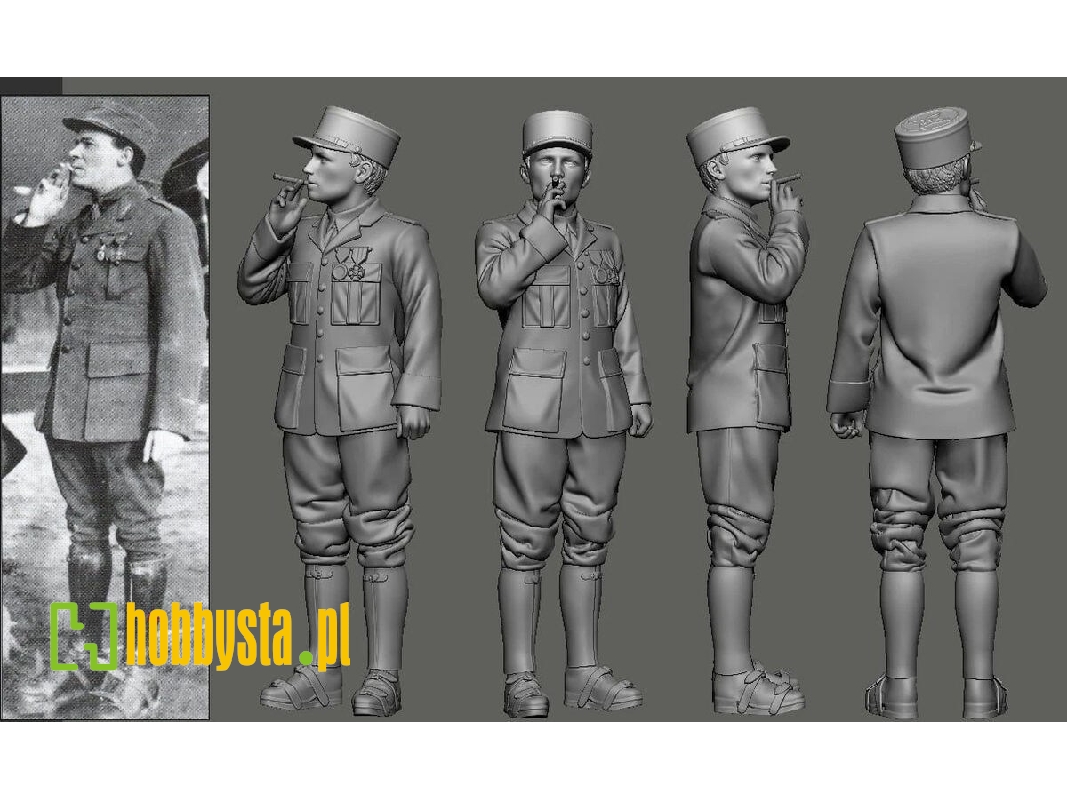 Wwi - N 124 Lafayette Escadrille - Didier Masson (1 Figure / 3d-printed) - zdjęcie 1
