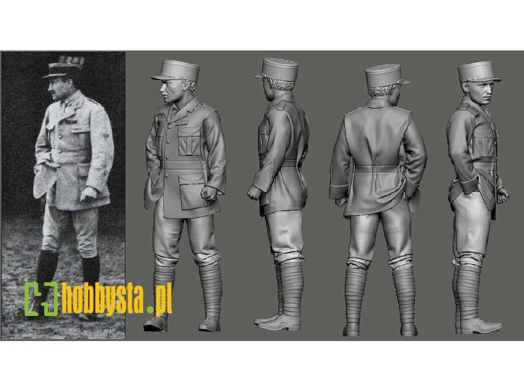 Wwi - N 124 Lafayette Escadrille - Georges Thenault (1 Figure / 3d-printed) - zdjęcie 1