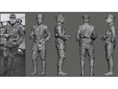 Wwi - N 124 Lafayette Escadrille - Raoul Lufbery (1 Figure / 3d-printed) - zdjęcie 1