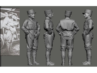 Wwi - N 124 Lafayette Escadrille - William Thaw (1 Figure / 3d-printed) - zdjęcie 1