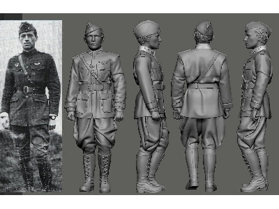 Us Wwi Aces Part 2 - 2nd & 3rd Pursuit Group - Charles Biddle (1 Figure / 3d-printed) - zdjęcie 1